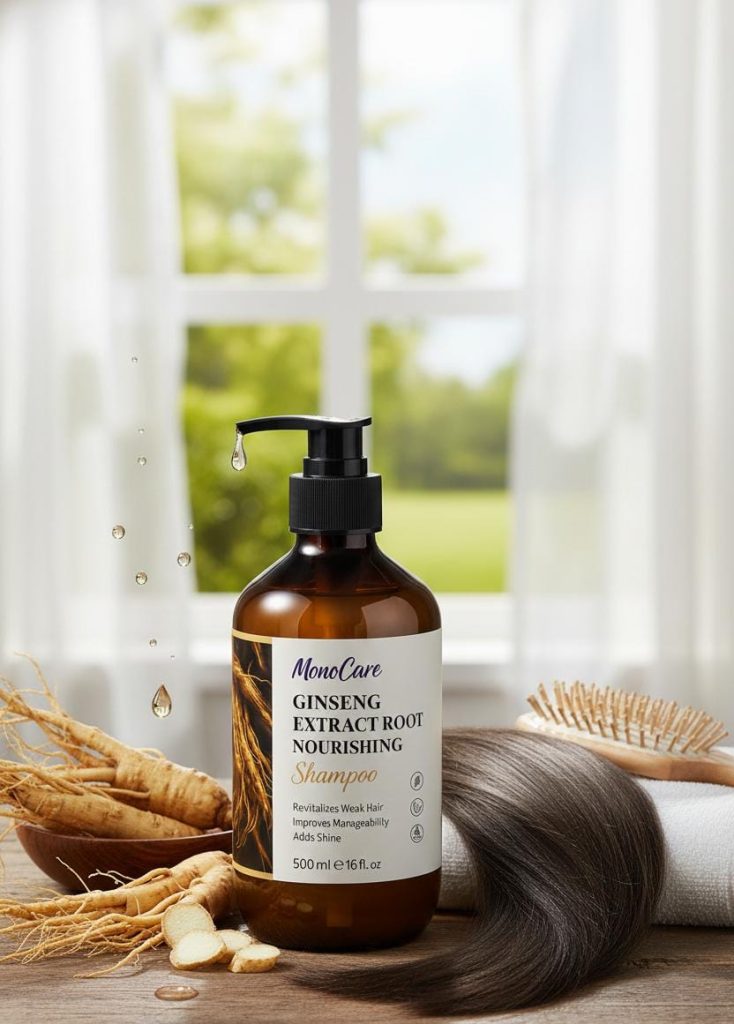 شامپو رویش مو جنسینگ مونوکر؛ راز رشد دوباره و بازسازی فولیکول‌های ضعیف